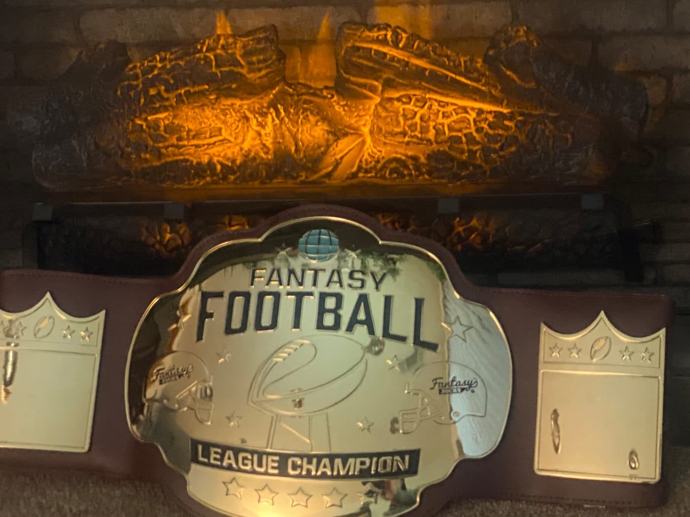 Beni's fantasy football league champion belt